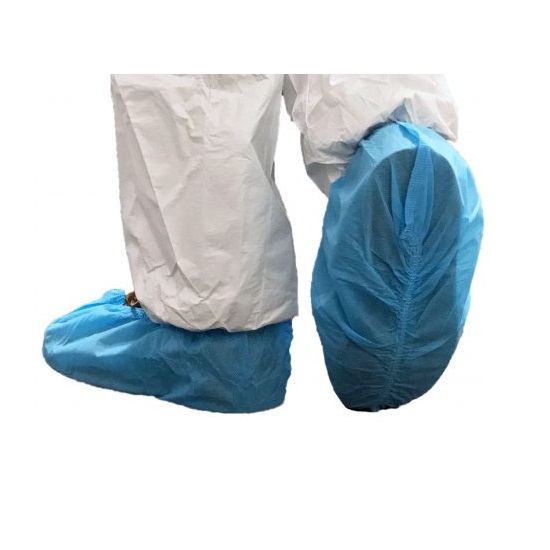 Blue and white DHT medical shoe covers - pack of 50 pairs