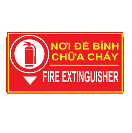 Biển báo ''Nơi để bình chữa cháy''