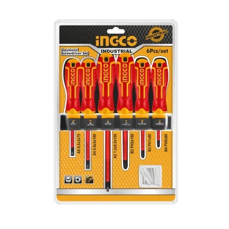 Set of 6 INGCO Insulated Screwdrivers - HKISD0608