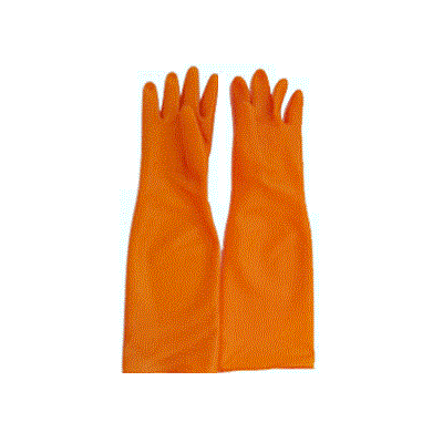 Rubber gloves CN3- 42cm orange