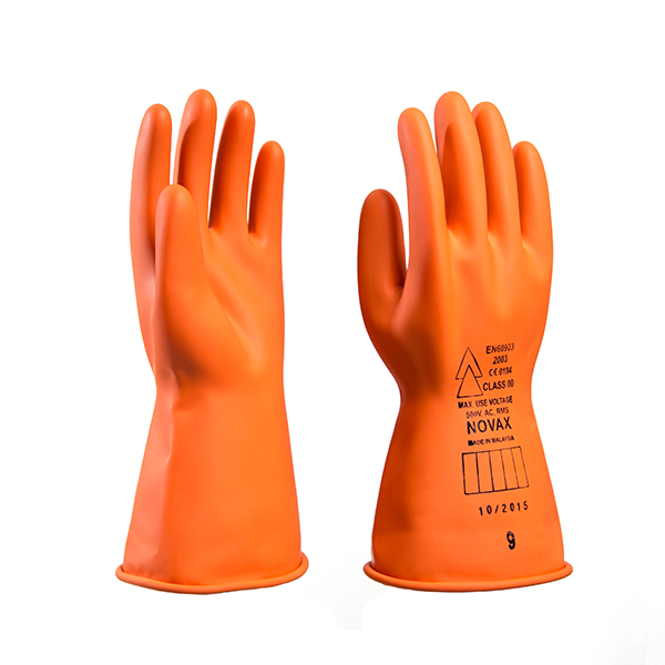 Rubber insulating gloves Novax Class 00 - 500V/360mm 