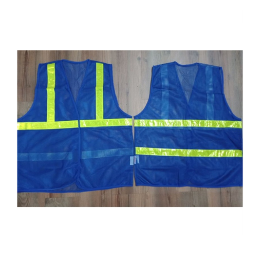 Mesh reflective vests are usually blue