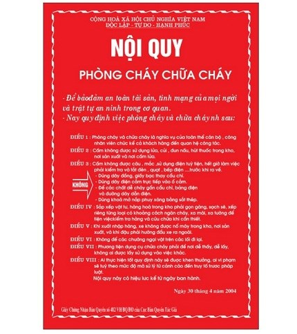 Bảng Nội Quy