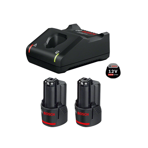 2 Batteries 2.0Ah + Fast Charger GAL 12V-40 - BOSCH