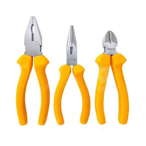 Set of 3 Cutting Pliers + Electric Pliers + Pointed Pliers INGCO - HKPS08311