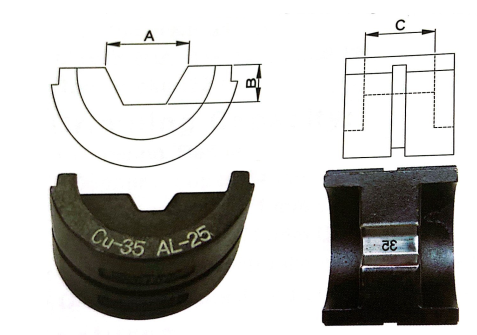 Kudos Press Belt 12 Ton Hexagonal (16-400mm²)