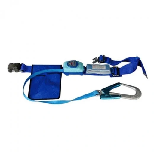 Safety belt SABU-1204, 1 aluminum hook, with retractable box