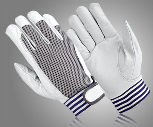 Pakistan leather gloves AG-009 with mesh