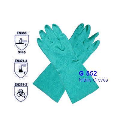 SafetyWare GNF1513 chemical resistant gloves, Nitrile (330mm)