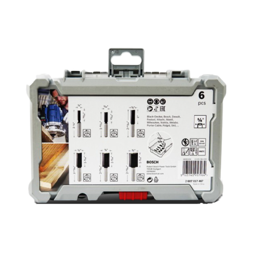 Bosch 6-piece straight milling set